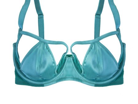 Junko Turquoise Origami Cut-out DD E-K Bra Fashion