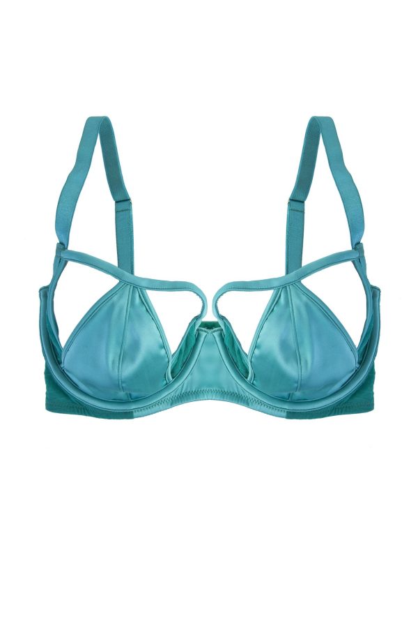 Junko Turquoise Origami Cut-out DD E-K Bra Fashion