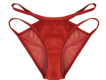 Junko Rust Origami Cut-Out Brief Online Hot Sale