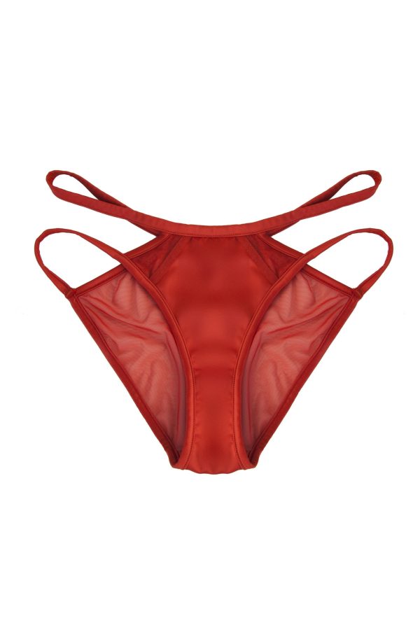 Junko Rust Origami Cut-Out Brief Online Hot Sale