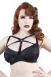 Adira Satin & Mesh Strappy Harness DD E-K Bra on Sale