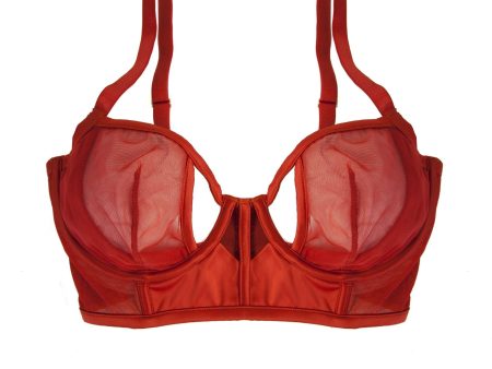 Junko Rust Origami Cut-Out DD E-K Bra For Discount