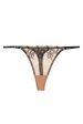 Amal Gold And Black Embroidery Thong Fashion