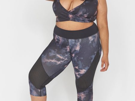 Dark Marble Cropped Curve Leggings Online now