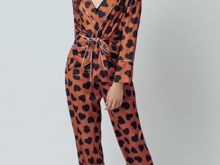 Kilo Brava Satin Wrap Heart Pyjama Set Online Hot Sale