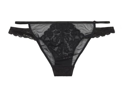 Abi Black lace cut out brief For Sale