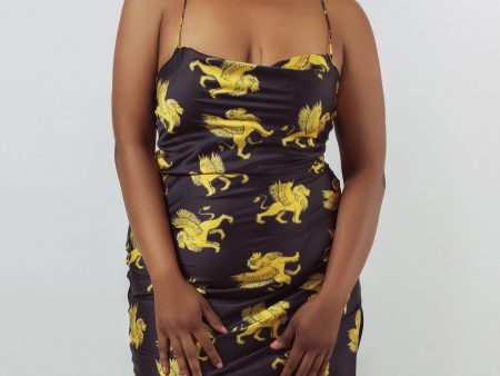 Kilo Brava Lioness Cowl Slip Dress For Sale