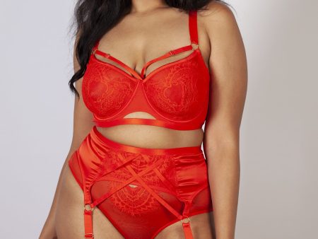 Gabi Fresh Lyla Flame Strappy Suspender Belt For Sale