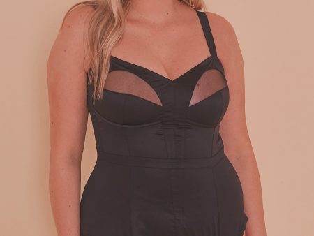 Felicity Hayward Marnie Retro Girdle Dress Black Curve Cheap