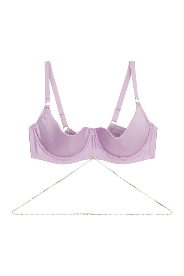 Felicity Hayward Knox Chain Quarter Cup Bra Lilac Online Hot Sale