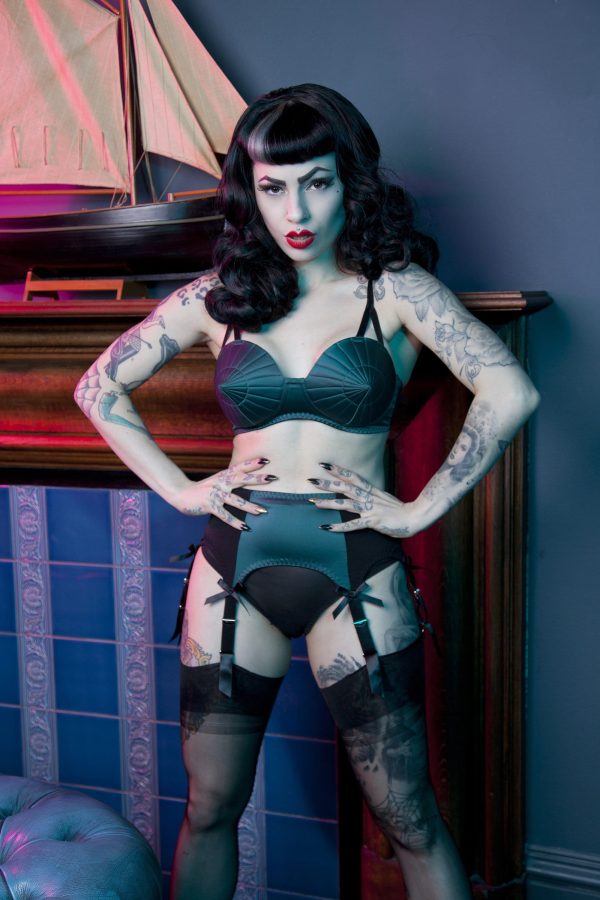 Teal Classic Suspender Belt Sale