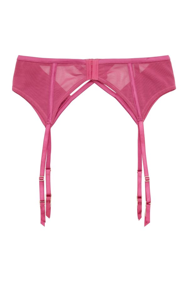 Dani Magenta Strappy Satin Suspender Hot on Sale