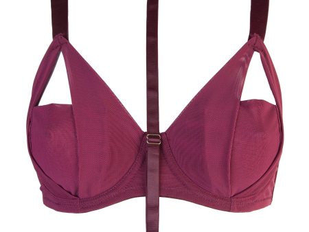 Juliet Wine Harness Bra Curve For Discount