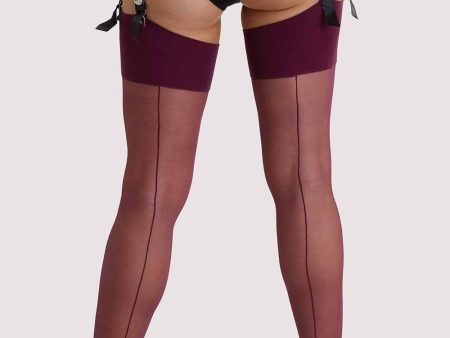 Seamed Stockings Grape US 4 - 18  Tall Supply