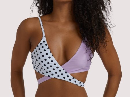 Crossover Purple Bikini Top Online Hot Sale