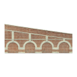 MID STEPPED ARCHED RETAINING WALLS X2 RED BRICK For Discount