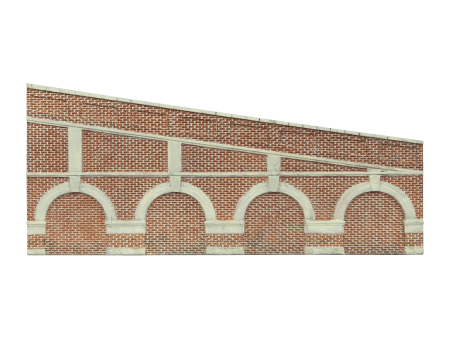 MID STEPPED ARCHED RETAINING WALLS X2 RED BRICK For Discount