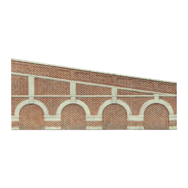 MID STEPPED ARCHED RETAINING WALLS X2 RED BRICK For Discount