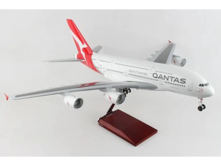 1 100 QANTAS A380 with Wooden Stand For Cheap