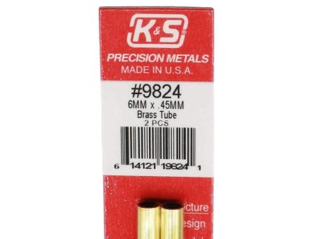 KandS 9824 Brass Tube 6 x 300mm 0.45 Wall 2pcs Online now