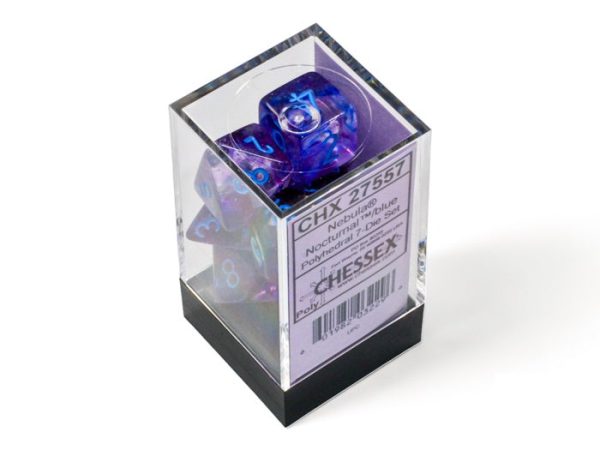 27557 Nebula Polyhedral Nocturnal Blue Luminary 7Die Set on Sale