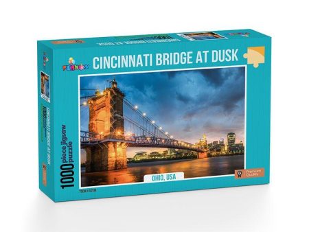 1000pc Cincinatti Bridge at Dusk Hot on Sale