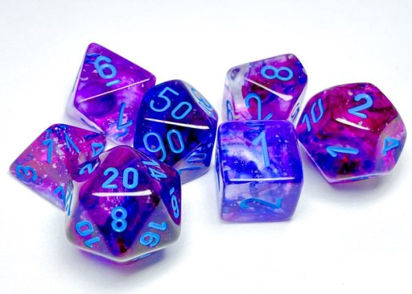 27557 Nebula Polyhedral Nocturnal Blue Luminary 7Die Set on Sale